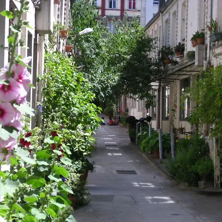 Cite Pilleux - Charming Studio In A Flowery Pedestrian Lane Paris Exterior photo